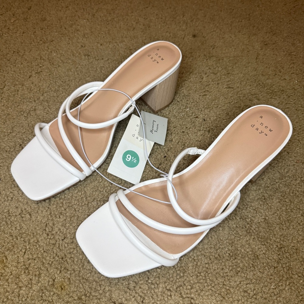 a new day White Strappy Mules